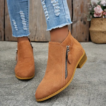 Ambreline | Bottines orthopédiques en cuir avec fermeture éclair