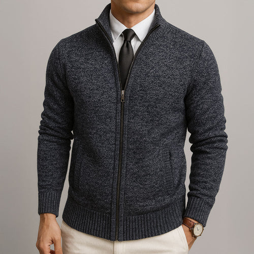 Adrien™ | Cardigan Zippé En Laine Mérinos